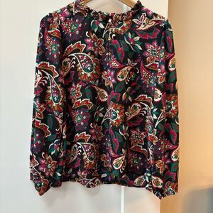 Loft colorful Floral Paisley Women's Top size LP